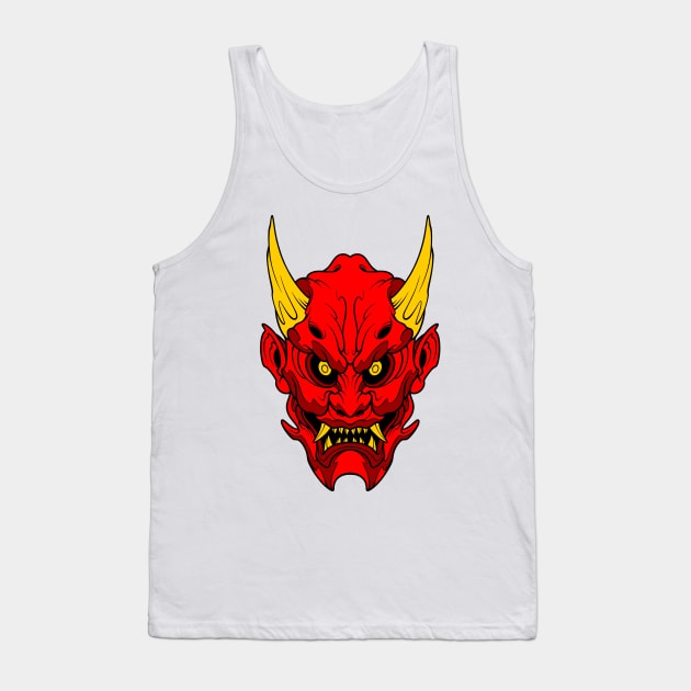 oni mask with gold horn Tank Top by TOSSS LAB ILLUSTRATION